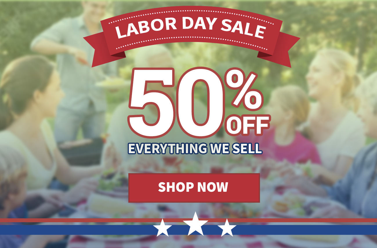 LABOR DAY SALE 50% OFF